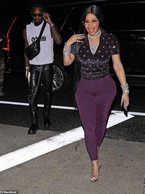 cardi b chanel leggings|Cardi B showcases her post.